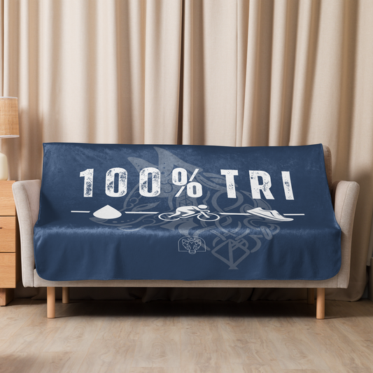 100% TRI - Sherpa Blanket - Dark Blue