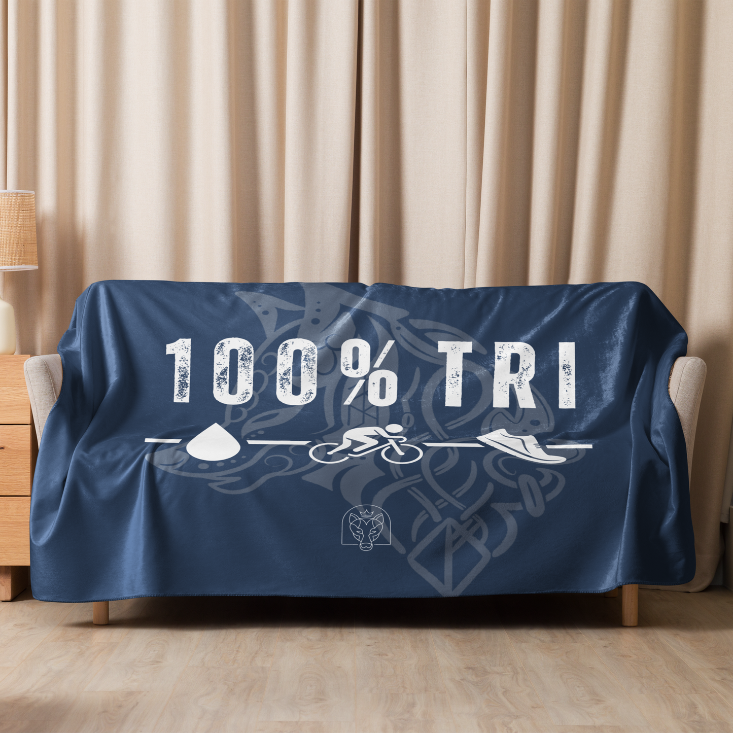 100% TRI - Sherpa Blanket - Dark Blue