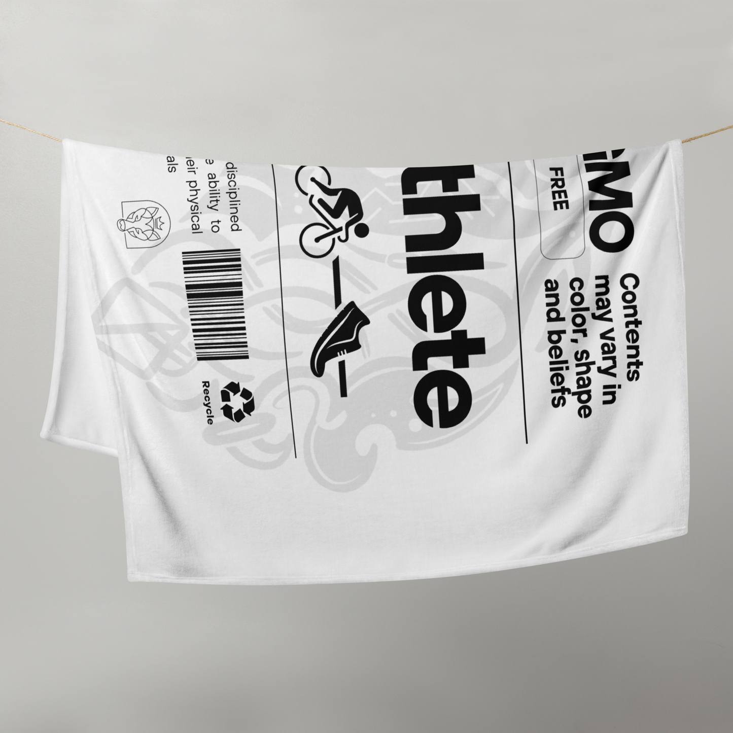 100% GMO - Throw Blanket - White