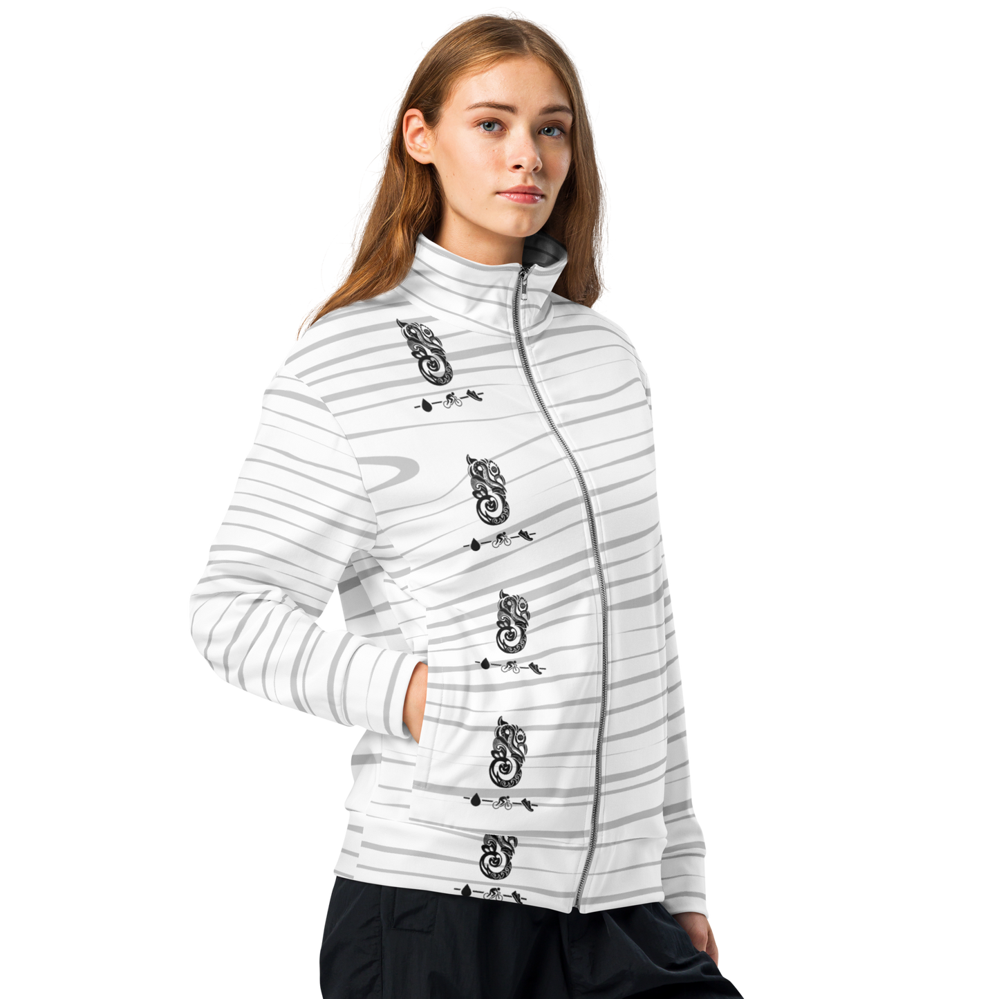 White Tiger Collection - Unisex track jacket Back Wolf