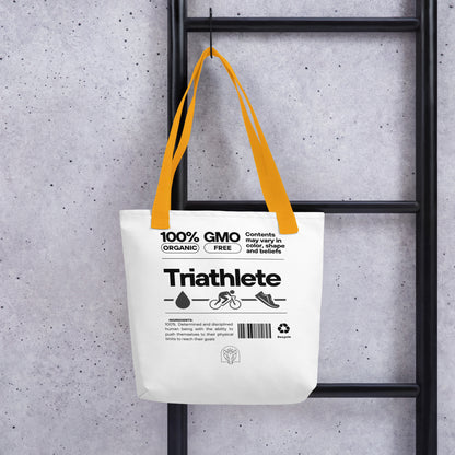 100% Organic Triathlete Tote bag