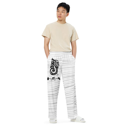 White Tiger Collection - All-over print unisex wide-leg pants - Manaia