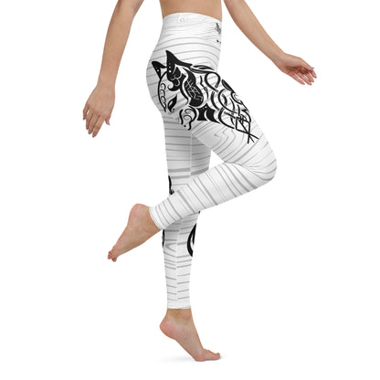 White Tiger Collection - Yoga Leggings - Wolf-Manaia