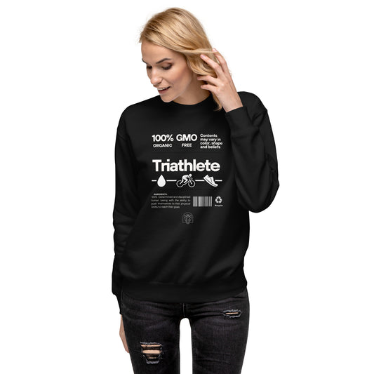 100% Organic Triathlete Unisex Premium Sweatshirt