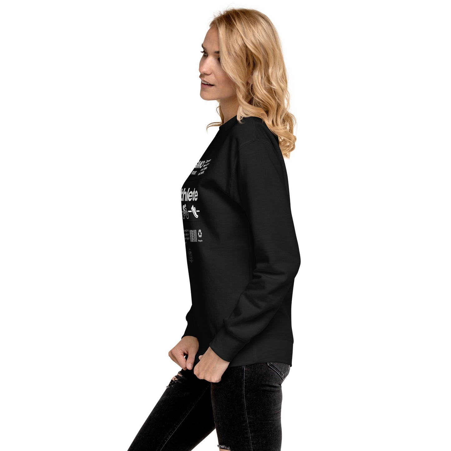 100% Organic Triathlete Unisex Premium Sweatshirt