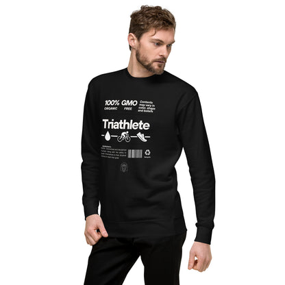 100% Organic Triathlete Unisex Premium Sweatshirt