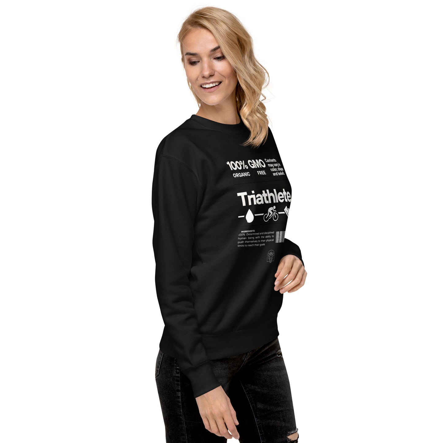 100% Organic Triathlete Unisex Premium Sweatshirt