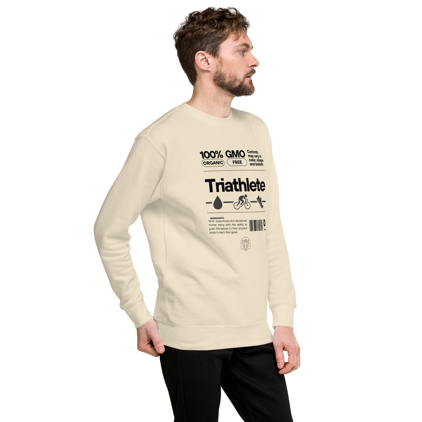 100% Organic Triathlete Unisex Premium Sweatshirt