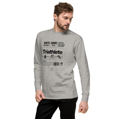 100% Organic Triathlete Unisex Premium Sweatshirt