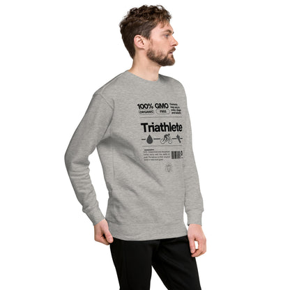 100% Organic Triathlete Unisex Premium Sweatshirt