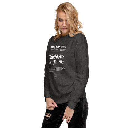 100% Organic Triathlete Unisex Premium Sweatshirt