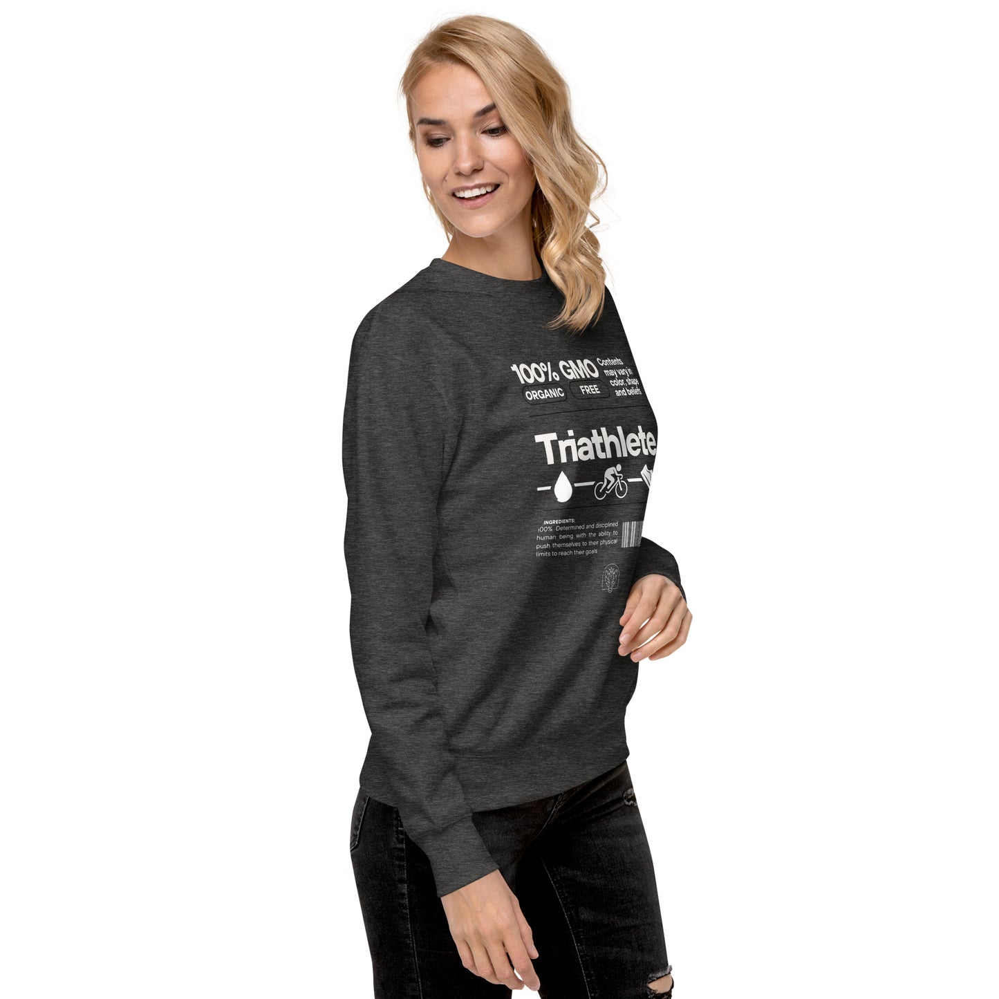 100% Organic Triathlete Unisex Premium Sweatshirt