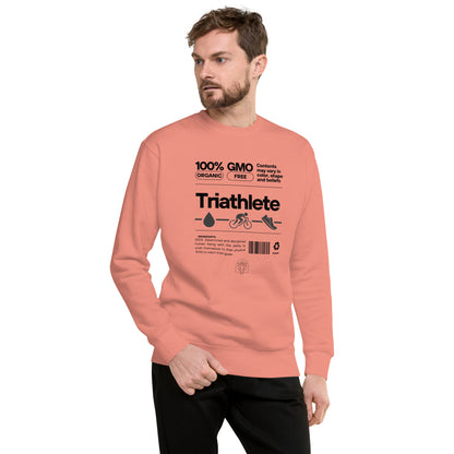 100% Organic Triathlete Unisex Premium Sweatshirt