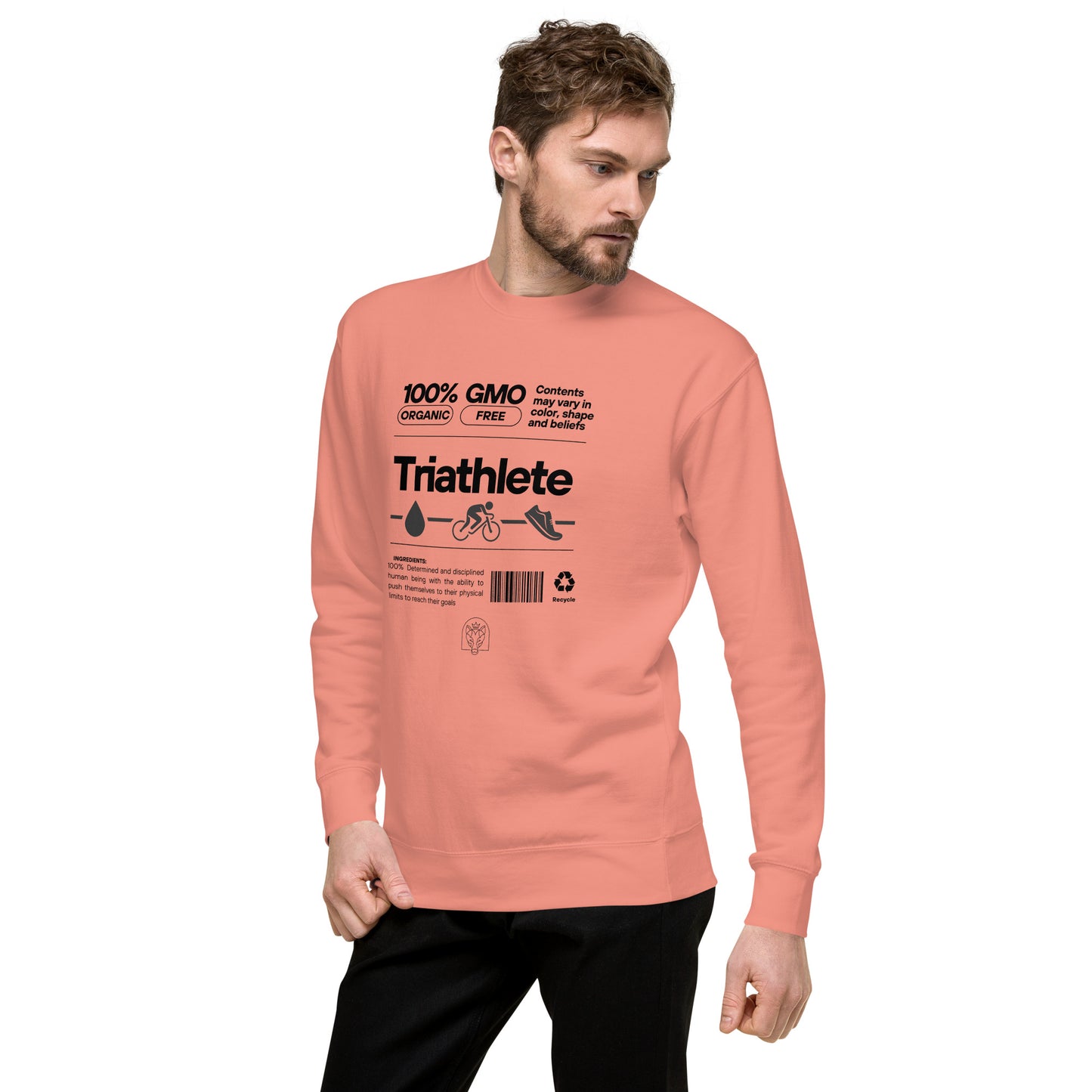 100% Organic Triathlete Unisex Premium Sweatshirt