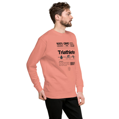 100% Organic Triathlete Unisex Premium Sweatshirt