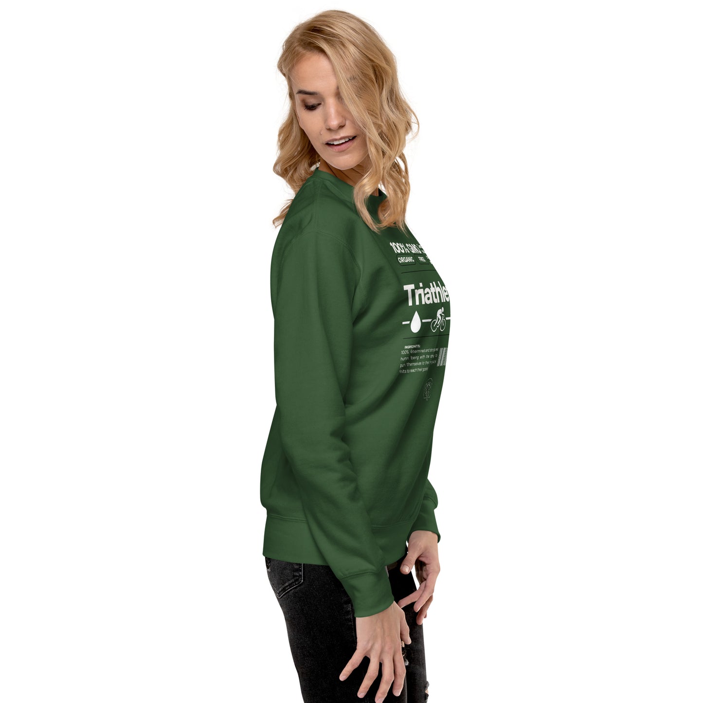 100% Organic Triathlete Unisex Premium Sweatshirt