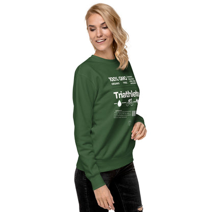 100% Organic Triathlete Unisex Premium Sweatshirt