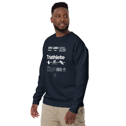 100% Organic Triathlete Unisex Premium Sweatshirt