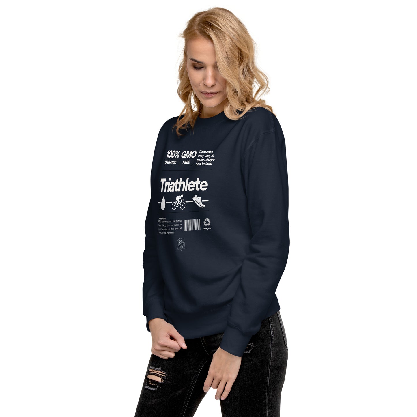 100% Organic Triathlete Unisex Premium Sweatshirt