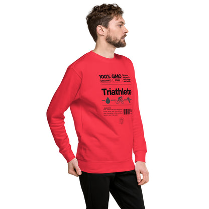 100% Organic Triathlete Unisex Premium Sweatshirt