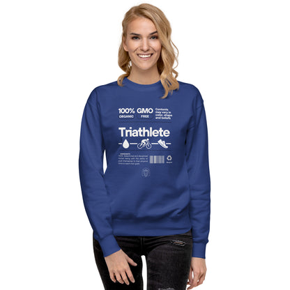 100% Organic Triathlete Unisex Premium Sweatshirt