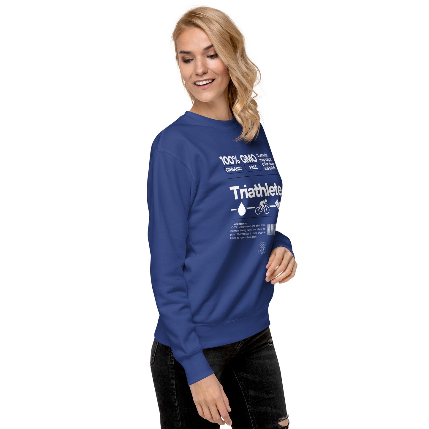 100% Organic Triathlete Unisex Premium Sweatshirt