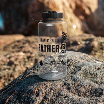 Proud Father - Wide mouth plastic water bottle